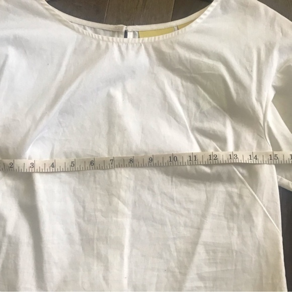 NWT Anthro Maeve White Flutter Sleeve‎ Top 0 - Picture 6 of 10